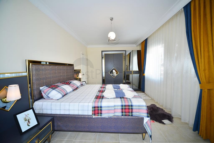 شقة عائلية واسعة -أثاث جديد - تصميم 2 غرفة وصالة - في مهموتلار / الانيا 