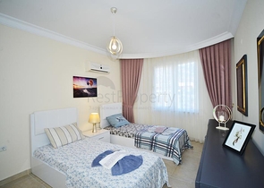 شقة عائلية واسعة -أثاث جديد - تصميم 2 غرفة وصالة - في مهموتلار / الانيا 