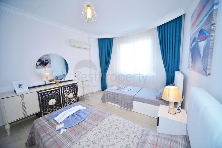 شقة غرفتين وصالة - فرش فاخر -ضمن مجمع سكني - في مهموتلار / الانيا 