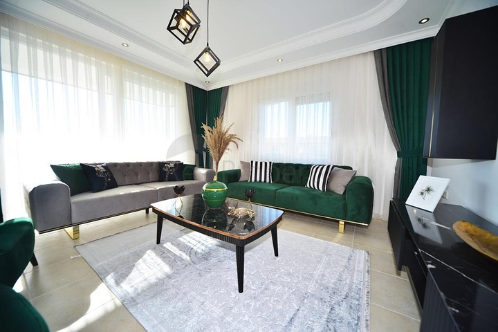 شقة غرفتين وصالة - فرش فاخر -ضمن مجمع سكني - في مهموتلار / الانيا 