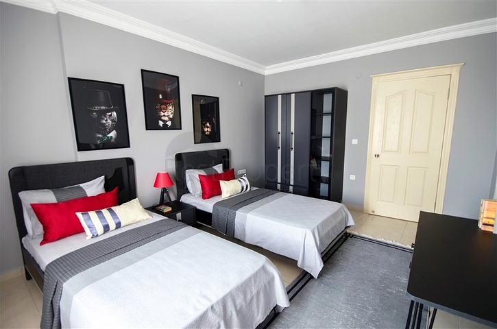 شقة فاخرة -قريبة من البحر - تصميم 2 غرفة وصالة - في مهموتلار / الانيا 