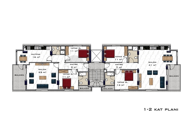 مجمع سكني قيد الانشاء - قريب من البحر - في منطقة اوبا / الانيا 