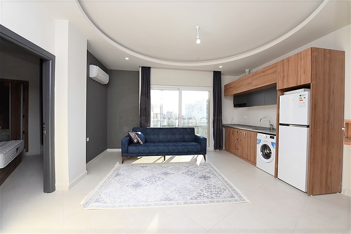 شقة مفروشة جديدة - تصميم 1+1 - في مهموتلار / الانيا 