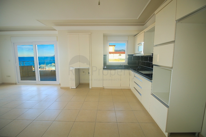 اطلالة بحر - شقة 4 غرف وصالة - في مهموتلار / الانيا 