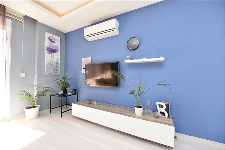 شقة تصميم غرفتين وصالة - مع الاثاث - ضمن مجمع حديث - في افسلار / الانيا 