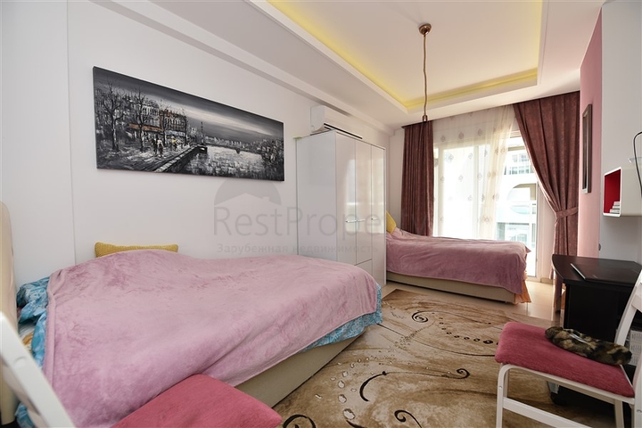 شقة تصميم غرفتين وصالة - مع الاثاث - ضمن مجمع حديث - في افسلار / الانيا 