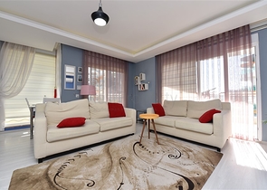 شقة تصميم غرفتين وصالة - مع الاثاث - ضمن مجمع حديث - في افسلار / الانيا 