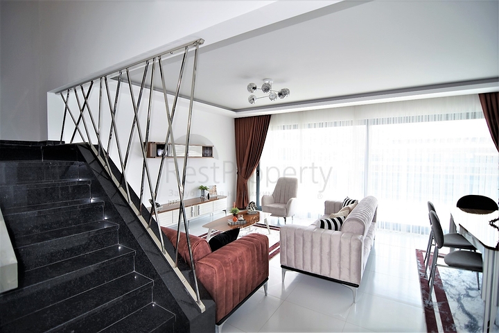 اطلالة بحر - مجمع 5 نجوم - دوبلكس 2 غرفة وصالة - في كارجي جاك / الانيا 