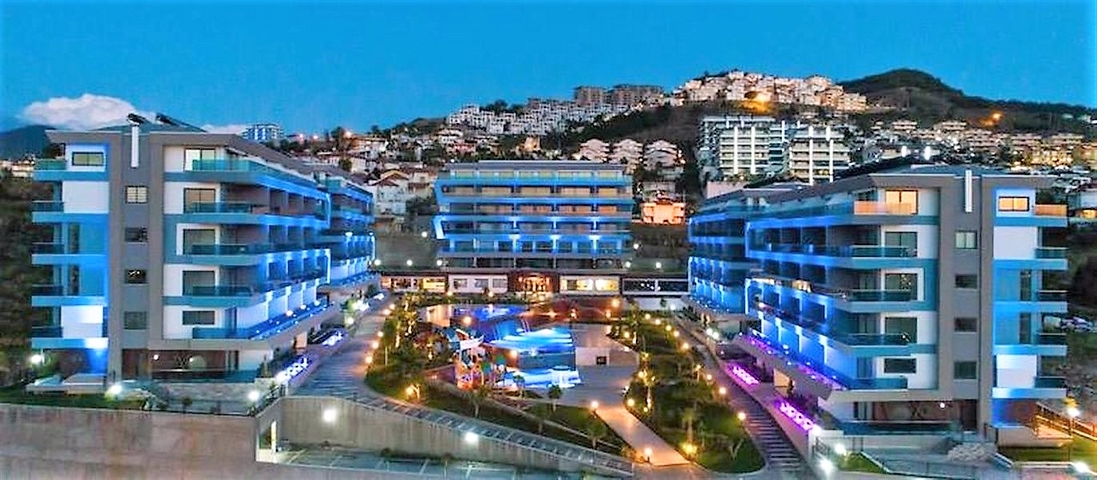 اطلالة بحر - مجمع 5 نجوم - دوبلكس 2 غرفة وصالة - في كارجي جاك / الانيا 