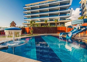 اطلالة بحر - مجمع 5 نجوم - دوبلكس 2 غرفة وصالة - في كارجي جاك / الانيا 