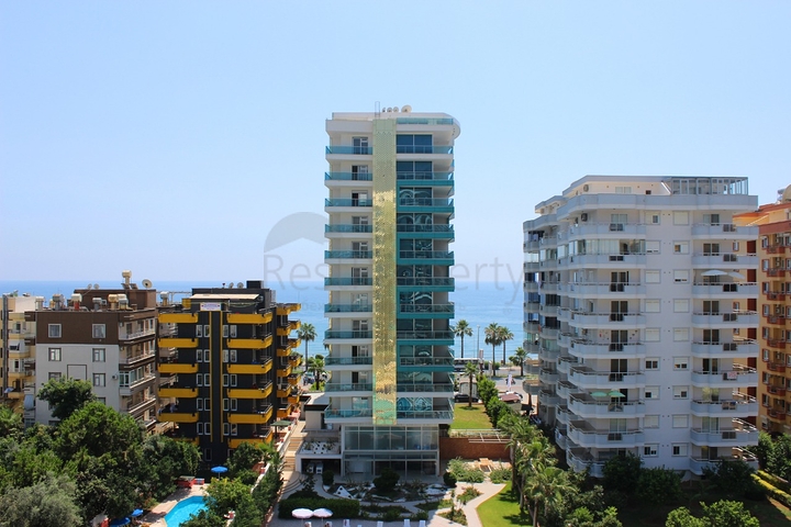 اطلالة بحر - شقة غرفتين وصالة -ضمن مجمع سكني / مهموتلار / الانيا 