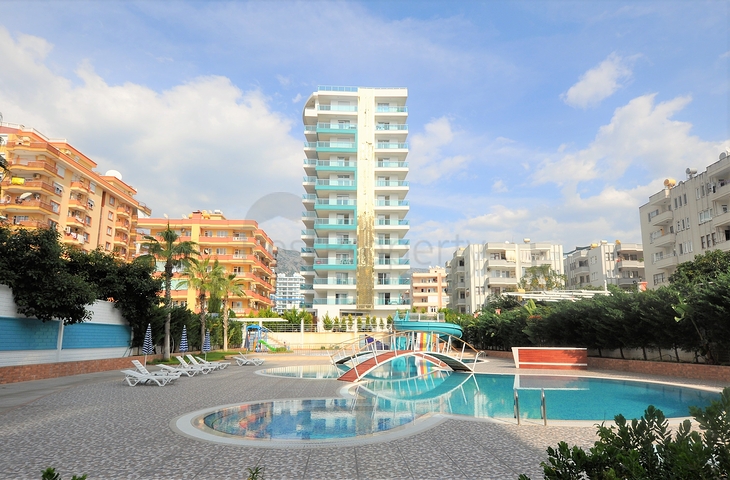 اطلالة بحر - شقة غرفتين وصالة -ضمن مجمع سكني / مهموتلار / الانيا 