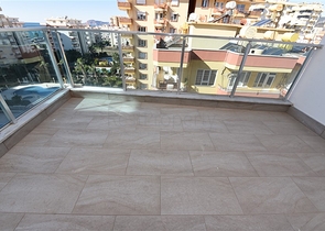 اطلالة بحر - شقة غرفتين وصالة -ضمن مجمع سكني / مهموتلار / الانيا 