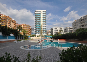 اطلالة بحر - شقة غرفتين وصالة -ضمن مجمع سكني / مهموتلار / الانيا 