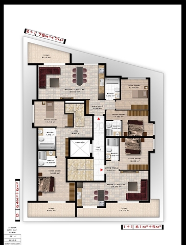 مجمع سكني قيد الانشاء في مركز الانيا 