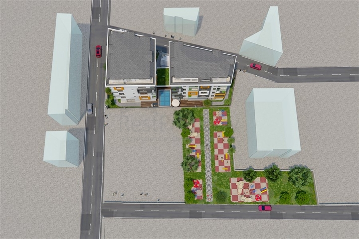 مجمع سكني قيد الانشاء في مركز الانيا 