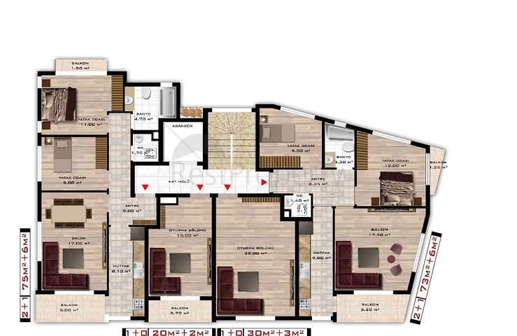 مجمع سكني قيد الانشاء في مركز الانيا 