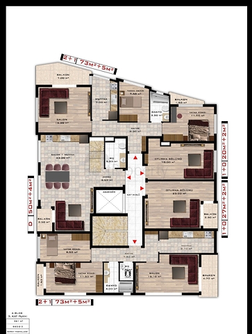 مجمع سكني قيد الانشاء في مركز الانيا 