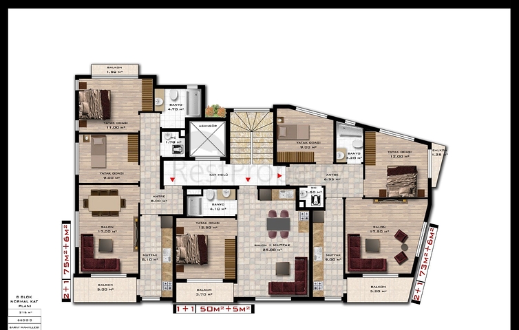 مجمع سكني قيد الانشاء في مركز الانيا 