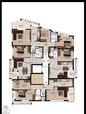 مجمع سكني قيد الانشاء في مركز الانيا 