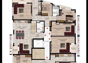 مجمع سكني قيد الانشاء في مركز الانيا 