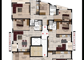 مجمع سكني قيد الانشاء في مركز الانيا 