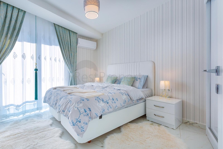 مجمع بخدمات 5 نجوم - شقة غرفة وصالة - مفروشة - قريبة من البحر - في مهموتلار / الانيا 