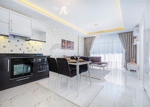 مجمع بخدمات 5 نجوم - شقة غرفة وصالة - مفروشة - قريبة من البحر - في مهموتلار / الانيا 