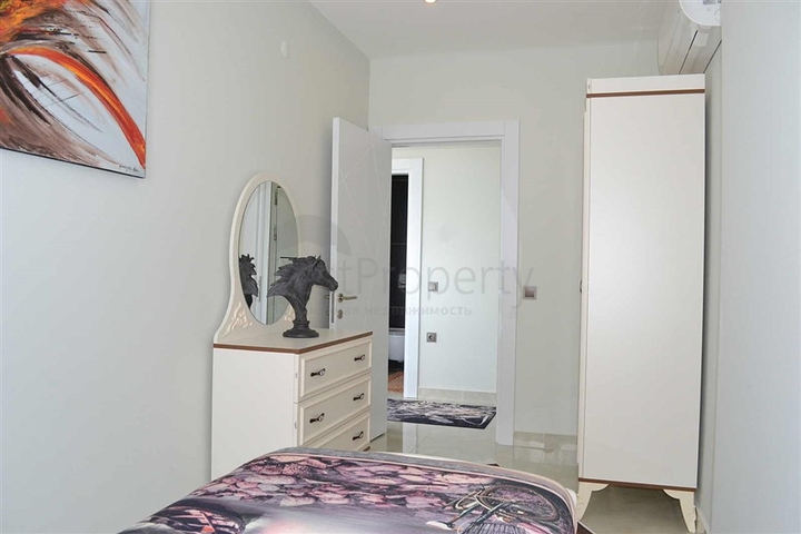 اطلالة بحر مباشرة - مجمع فاخر - غرفتين وصالة مفروشة / مهموتلار / الانيا 