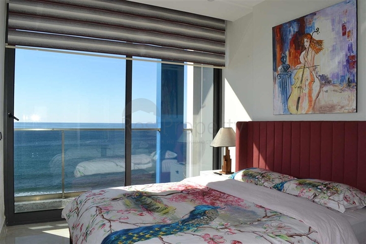 اطلالة بحر مباشرة - مجمع فاخر - غرفتين وصالة مفروشة / مهموتلار / الانيا 