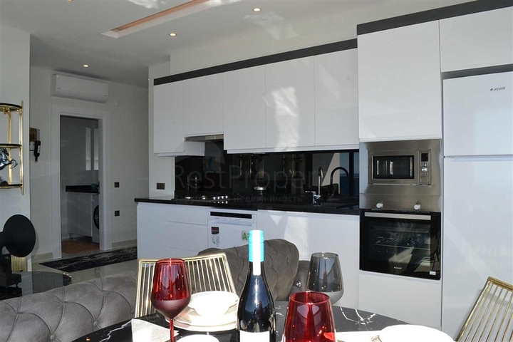 اطلالة بحر مباشرة - مجمع فاخر - غرفتين وصالة مفروشة / مهموتلار / الانيا 