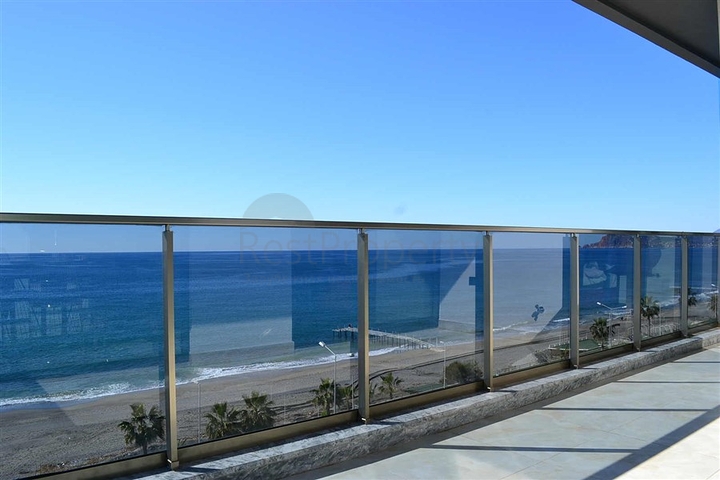 اطلالة بحر مباشرة - مجمع فاخر - غرفتين وصالة مفروشة / مهموتلار / الانيا 