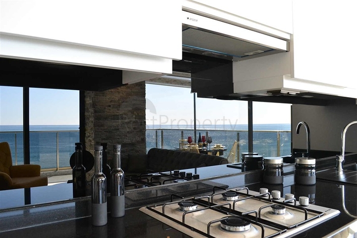 اطلالة بحر مباشرة - مجمع فاخر - غرفتين وصالة مفروشة / مهموتلار / الانيا 