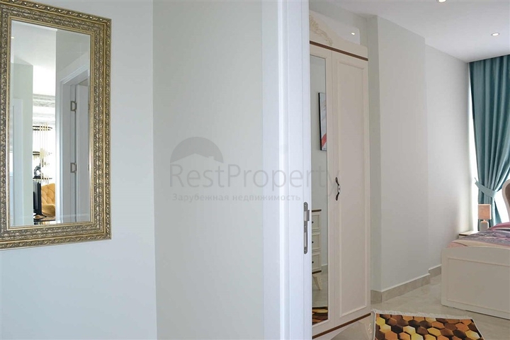 اطلالة بحر مباشرة - مجمع فاخر - غرفتين وصالة مفروشة / مهموتلار / الانيا 