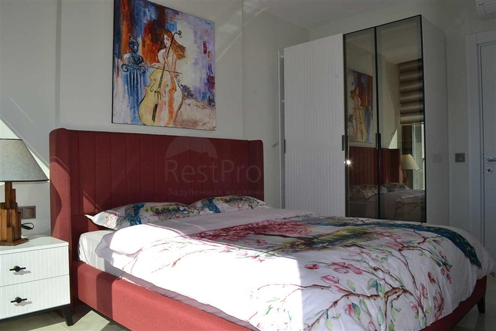 اطلالة بحر مباشرة - مجمع فاخر - غرفتين وصالة مفروشة / مهموتلار / الانيا 