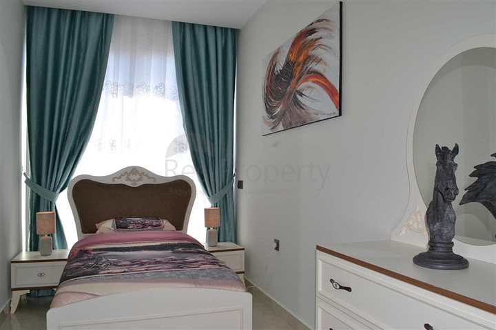 اطلالة بحر مباشرة - مجمع فاخر - غرفتين وصالة مفروشة / مهموتلار / الانيا 