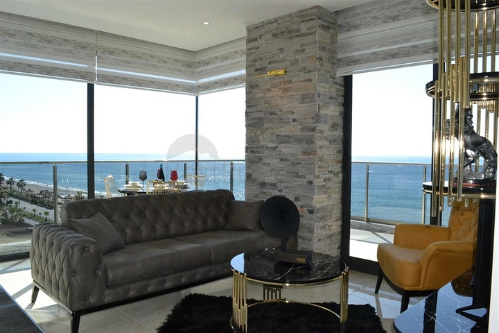 اطلالة بحر مباشرة - مجمع فاخر - غرفتين وصالة مفروشة / مهموتلار / الانيا 