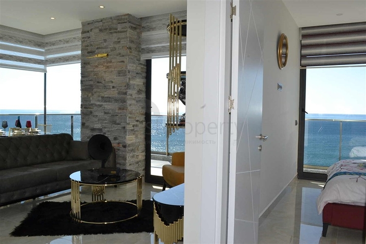 اطلالة بحر مباشرة - مجمع فاخر - غرفتين وصالة مفروشة / مهموتلار / الانيا 