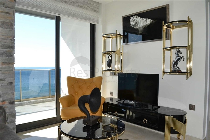 اطلالة بحر مباشرة - مجمع فاخر - غرفتين وصالة مفروشة / مهموتلار / الانيا 