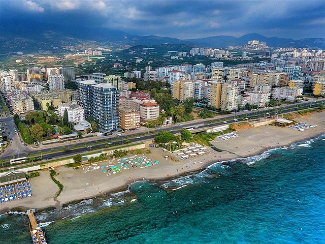 اطلالة بحر مباشرة - مجمع فاخر - غرفتين وصالة مفروشة / مهموتلار / الانيا 