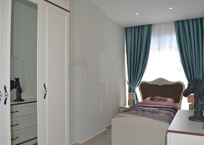 اطلالة بحر مباشرة - مجمع فاخر - غرفتين وصالة مفروشة / مهموتلار / الانيا 