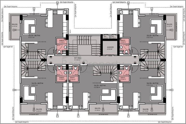 اطلالة بحرية - بالاقساط دون فوائد - مشروع قيد الانشاء / كارجي جاك / الانيا 