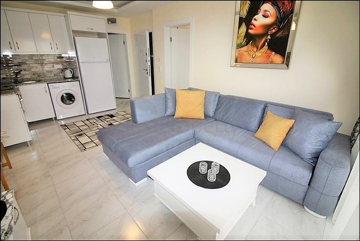 بسعر مفري - شقة غرفة وصالة مفروشة - مهموتلار / الانيا 