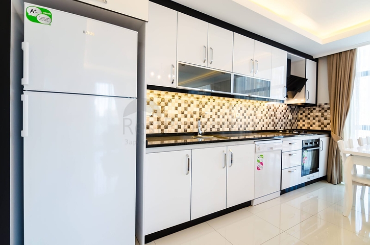 مجمع سكني فاخر - شقة 2 غرفة وصالة - فرش حديث - في مهموتلار / الانيا 