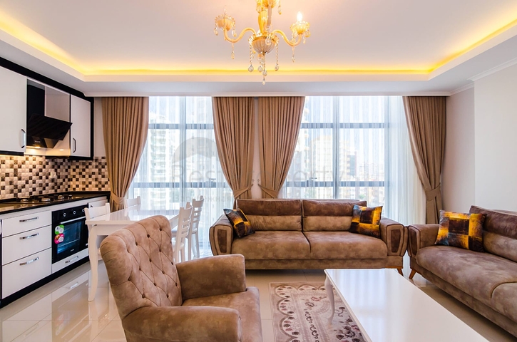 مجمع سكني فاخر - شقة 2 غرفة وصالة - فرش حديث - في مهموتلار / الانيا 