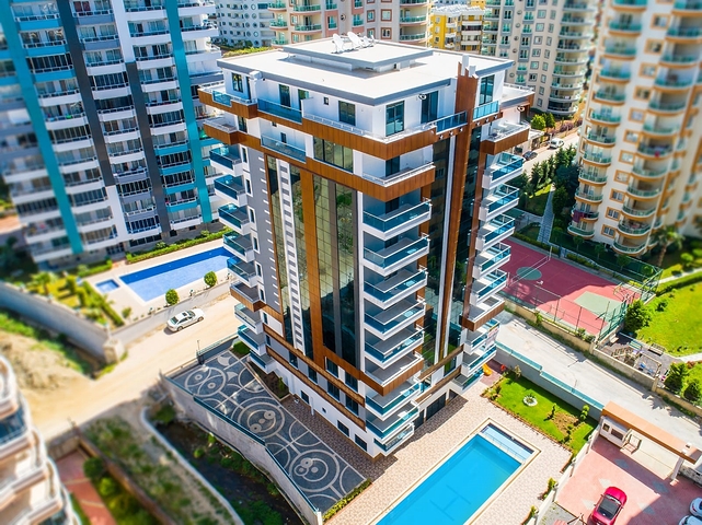 مجمع سكني فاخر - شقة 2 غرفة وصالة - فرش حديث - في مهموتلار / الانيا 