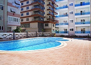 اطلالة بحر - شقة غرفة وصالة ضمن مجمع سكني - مهموتلار / الانيا 