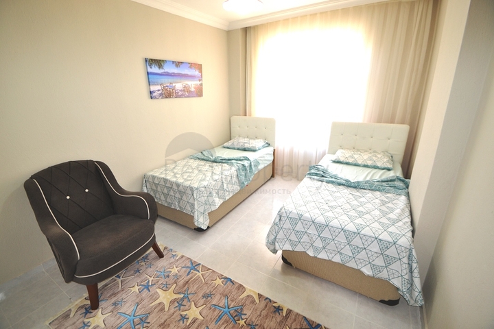 منطقة حيوية وقريبة من البحر - شقة غرفتين وصالة مفروشة - مهموتلار / الانيا 