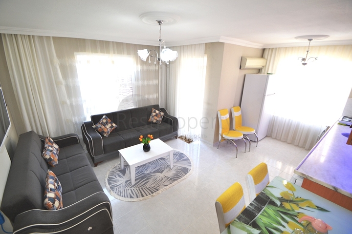 منطقة حيوية وقريبة من البحر - شقة غرفتين وصالة مفروشة - مهموتلار / الانيا 