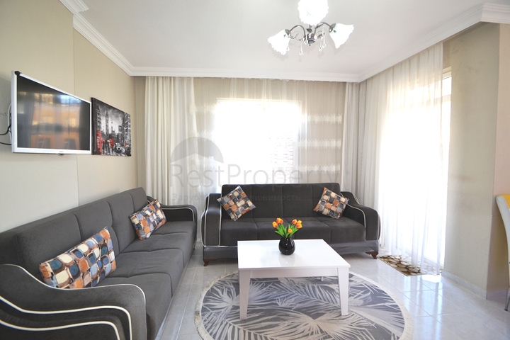 منطقة حيوية وقريبة من البحر - شقة غرفتين وصالة مفروشة - مهموتلار / الانيا 